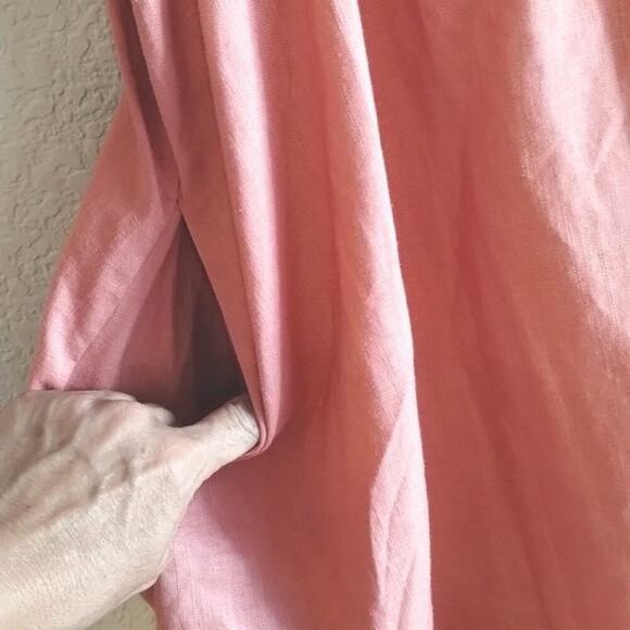 O.P.T. NEW Babydoll Aria Mocha Cotton LINEN Ruffled Sleeveless  Mini Dress S - Picture 9 of 16